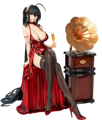 REOZIGN IJN Taiho Figura Seduto Vestito Rosso Gramofono IJN Taiho Figura 22cm/8.7inch PVC Personaggio Cosplay Modello Artigianato per I Fan Anime Regalo