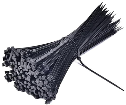 100 st svart nylon buntband Självlåsande trådhanteringsband 3x80 mm till 5x300 mm olika storlekar(4x250)