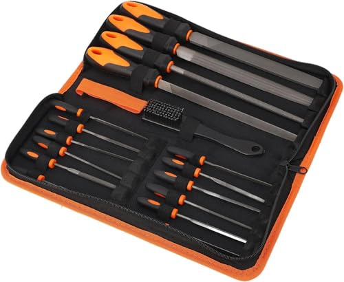 Juego Profesional De 18 Limas Metálicas: Limas Manuales Planas, Triangulares Y Semicirculares De Acero T12 para Carpintería, Manualidades Y Proyectos De Bricolaje.