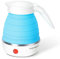 Aigostar Sapphire 30LDC - Hervidor Agua Electrico Pequeño Plegable de Viaje 600 ml, Calentador de Agua Portatil, Mango de Tacto Frío, Apagado Automático & Calefacción Automática, Libre de BPA, 1000 W