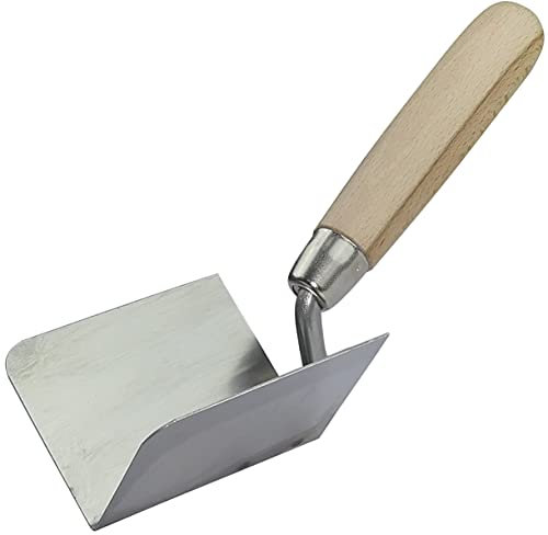 AERZETIX - C50045 - Inneneckenkelle für Mauerwerk - 80х65х65mm - Maurerwerkzeug Stuckateur - Holzgriff - Klinge aus rostfreiem Stahl