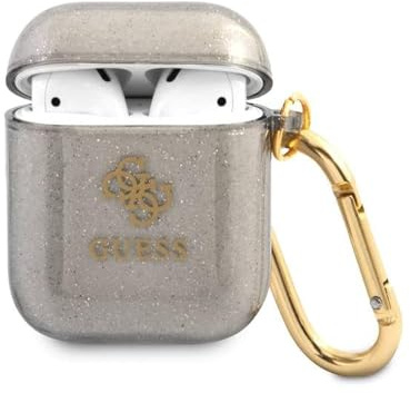 Guess Gua2ucg4gk Airpods Preto/Preto Glitter Collection