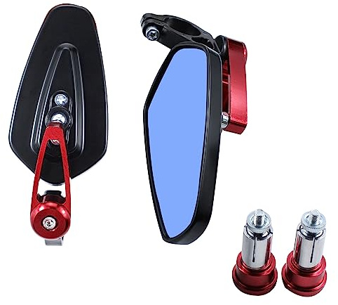 Adsspro Motorcycle Bar End Mirrors Side Folding 22MM 7/8 inch RearView
