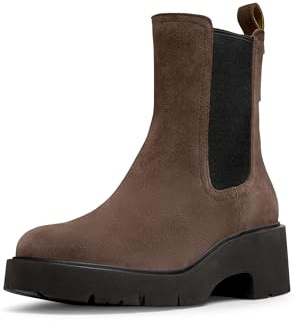 Camper Women's Milah K400575 Chelsea Bootie, marrón oscuro, 39 EU