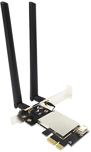 Bstepompre Dual Band Bluetooth PCIE WiFi-kortadapter nätverkskort utan uppreparadapter för stationär PC Wi-FI-antenn M.2