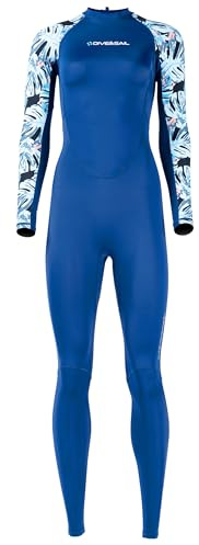Costume da bagno intero da donna Rashguard a maniche lunghe con cerniera frontale UPF 50 costume da bagno sportivo modesto costume da bagno sportivo navata blu XL 2024