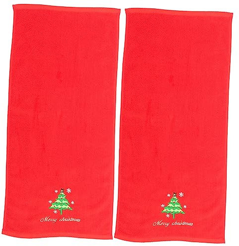 MAGICLULU Weihnachts-geschirrtücher Weihnachtswaschlappen Geschirrtücher 2er-Pack Badetuch-Set