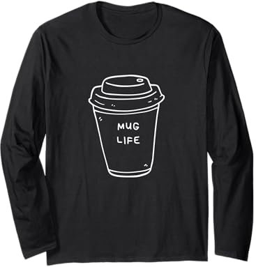 Funny Coffee Lover Design Mug Life Barista Espresso Manche Longue