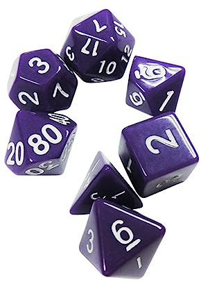 JOINPAYA Polyedrisches Würfelset Acrylwürfel Mehrseitige Würfel Spielwürfel Für Trpg-Spiele