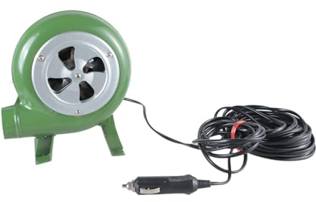 Ventilateur souffleur électrique de 30/40/60/80 W avec câble de 8,8 m pour pique-nique, barbecue, 12 V, 5500 tr/min