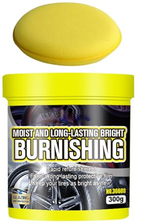 NOLOWY Pâtes d'entretien des pneus 300 g - Revêtement de protection brillant pour une finition noire brillante longue durée - Application facile