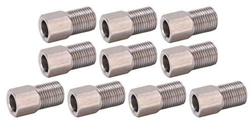 Akozon Tuerca de Compresión de Manguera de Freno Hidráulico de Acero Inoxidable - 10 Piezas de Tornillo de Manguera Hidráulica de 8 Mm para Bicicleta de Montaña - Componentes de Freno