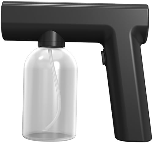 Hotainoys Pulverizador atomizador con luz Azul, nebulizador desinfectante portátil de 300 ml, máquina nebulizadora portátil, pulverizador electrostático Recargable para Cocina, atomizador de baño