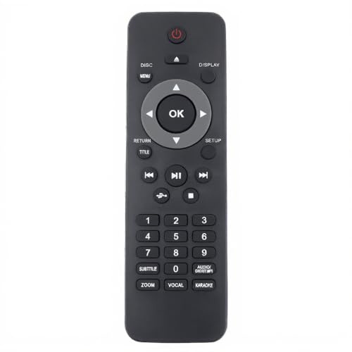 ASHATA Ersatz Fernbedienung,DVD Player Fernbedienung Hochwertig DVD Remote Control,Geeignet für DVD Player Schwarz
