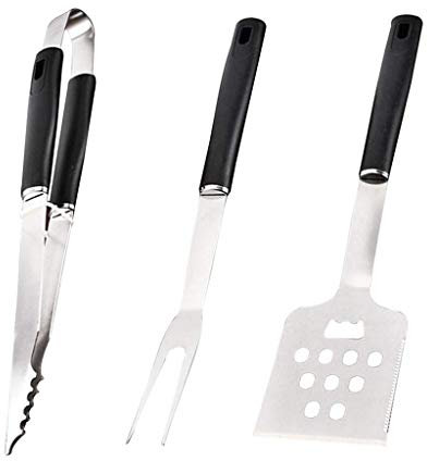 Tubayia BBQ Grill Besteck Set Grillschaufel + Grillclip + Grillgabel für Grillen Backen Barbecue
