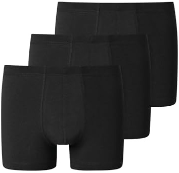 Schiesser Herren 3 Pack Unterwäsche Shorts mit weichem Bund Bio Baumwolle Multipack - 95/5 Organic, schwarz_173988, 6/ L