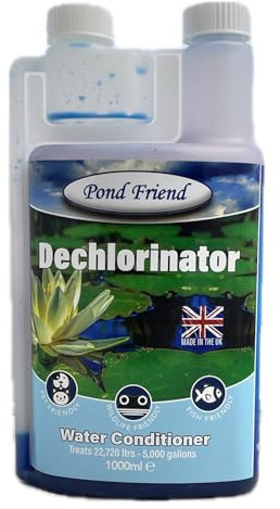 Pond Friend Dechlorinator & Tap Water Conditioner Treatment Makes Fish Safe Instantly By Removing Chlorine Chloramines & Heavy Metals From Fresh Water 1000ml Treats 22720 Litre