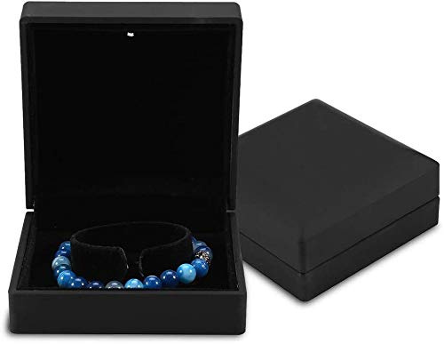 Schmuckschatulle mit LED-Licht, Innenfutter aus weichem Samt, kratzfest, Ringe, Anhänger, Armband, Halskette, Hochzeit, Verlobung, Valentinstag