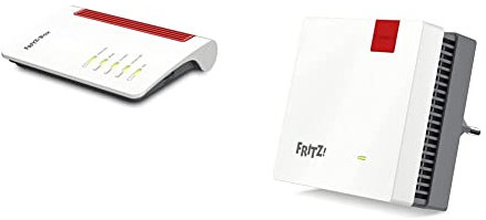 AVM FRITZ!Box 7530 AX Edition International, Modem Router Wi-Fi 6 Dual Band fino a 2.400 MBit/s + FRITZ!Repeater 1200 AX Edition International, Ripetitore - Wi-Fi 6 extender Dual Band