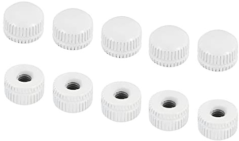 PATIKIL M4 25Pack Kappe Mutter Hutmutter Schraube Knopf Kappe Einsatz Bolzen Abdeckung Innengewinde Gerändelte Hardware Steckverbinder Lichttechnik Weiß