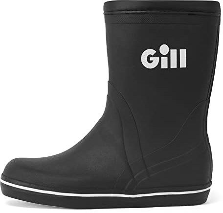 Gill Junior Short Cruising Boots Boot - Black - Quick Dry - Unisex - Non-slip, non-marking razor cut outsoles for grip