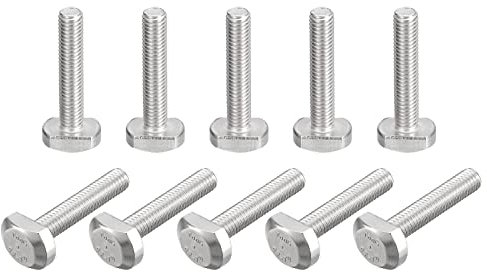 QUARKZMAN T-Ranura Perno, 20 uds M5x25 mm T Ranura Inserción Perno Deslizantes Pernos 304 Inoxidable Acero Acero T Forma Tornillos para T Carril