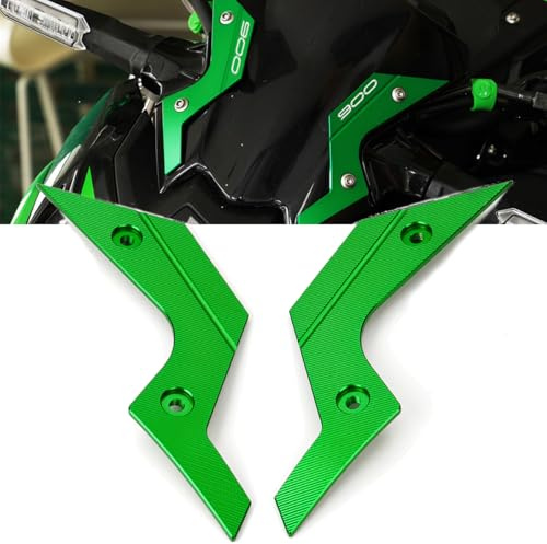 MOWOK Motorrad Zubehör für Kawasaki Z900 Z650 Z 900 650 ABS Z900SE 2020-2023 2024 2025 Aluminium Windschutzscheiben-Verkleidung, dekorative Abdeckung (Grün)