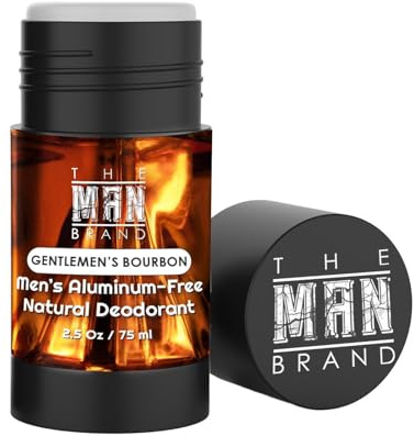 The Man Brand's Bourbon Aluminum Free Deodorant - Natural, Baking Soda Free - For Men (2.5 oz)