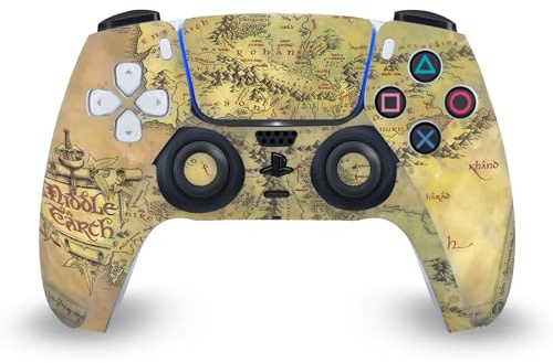 Head Case Designs Officially Licensed LOTR The Fellowship Of The Ring Map Of The Middle Earth Graphic Art Vinyl Faceplate Gaming Skin Decal Compatible With Sony PlayStation 5 PS5 DualSense Controller