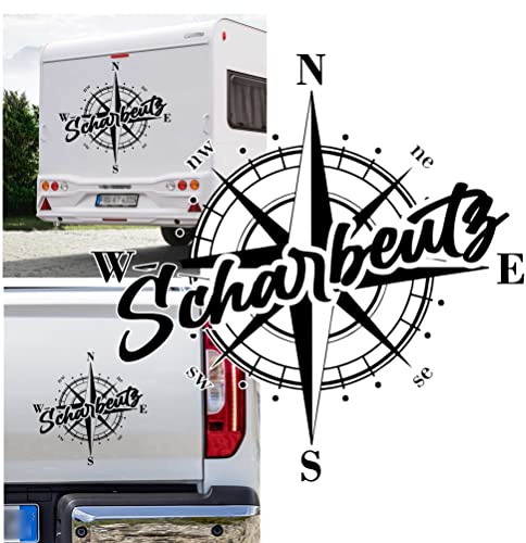 Rakelfix Kompass Scharbeutz Ostsee Urlaub Aufkleber Apassbar Wohnmobil Auto Autoaufkleber Sticker Kompassrose Windrose Camper