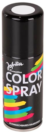 100ml Metallic Haarspray Color-Spray bunte Haarfarbe Karneval Fasching auswaschbar Farbspray-dose (Weiß)