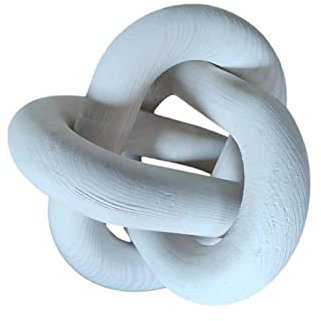 Noeud En Bois, Chaîne Décorative De Boules De Bois, Décoration De Maillon De Chaîne En Bois, Nœud En Bois Décoratif À 3 Maillons, Nœuds De Chaîne En Bois Décoratifs De Table Basse Sculptés À La Main