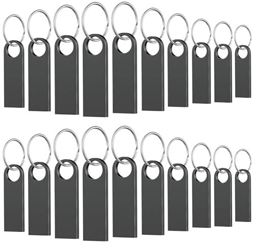 WOOOLKEN Chiavetta USB Mini da 4GB, 20 Pezzi, Impermeabile, 4 GB, USB, in Metallo, Confezione da 20 Pezzi Pen Drive