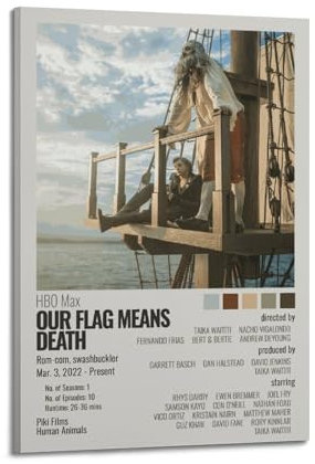 suumyo Our Flag Means Death Poster Room Decor Aesthetic Poster Artistic Poster for Bedroom Living Room Walls 16x24inch(40x60cm) Frame-style