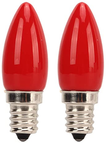 Itonash 2PCS E12 Lampadina a Candela a LED, Luce a Risparmio Energetico e Sui Costi, Lampadina per Lampadario in Vetro Lampadina a Candela per Applique da Parete a Soffitto Rosso, 220V