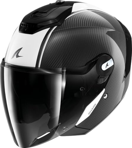 SHARK, Jet-Motorradhelm RS JET CARBON SKIN White Black DWK, XL