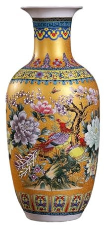RKVXCJHDR Fuente Floreros esmaltados, floreros Decorativos de cerámica, Adornos de Porcelana de pie, decoración del hogar de Oficina Fuentes Lnteriores