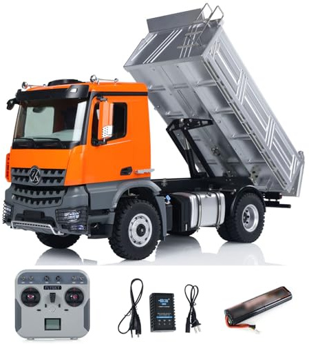 TOUCAN RC HOBBY Kabolite 1/14 5701 RC Muldenkipper LKW 4x4 RC Kipper Auto Kipper Truck Modell 2-Gang-Getriebe Sound Licht Orange
