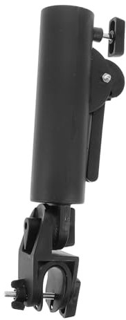 MOBUTOFU Golf Umbrella Holder Adjustable Clip Golf Cart Umbrella Stand Attachment Push Cart Black
