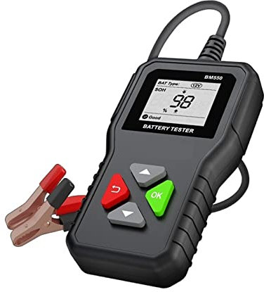 Testeur de batterie de charge électronique BM550 Testeur de batterie de voiture 6V 12V 24V 100-2000 CCA 2 Système de batterie AH-220AH détecter l'outil de batterie de voiture de la batterie automatiqu