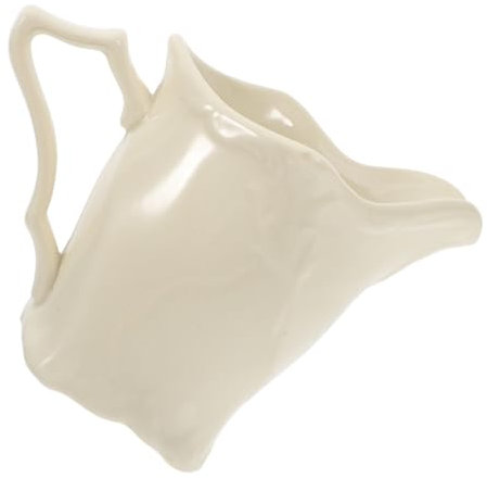 OFFSCH Contenitore in Ceramica Per Panna Da Caffè Tazza Per Montare Latte in Porcellana Contenitore Vintage Con Manico Per Servire Sciroppo