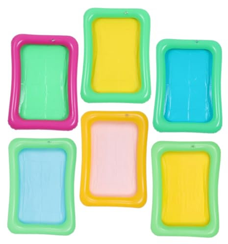 Toddmomy Plateau de Service Glace Gonflable 6Pcs Porte-Boissons Flottant pour Piscine Matériau Solide pour Événements Extérieurs