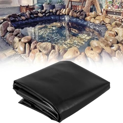 Tapis de bassin noir durable (2 x 2,5 m à 7 x 8 m) – Sous-couche durable pour étangs de jardin, caractéristiques d'eau, fontaines et étangs à poissons – Préfabriqué, facile à installer