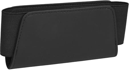Qirc Autositz-Seiten-Aufbewahrungstasche, PU-Leder, multifunktional, kleiner Organizer, universelle Autotasche, Handyhalter für Handy, Sonnenbrille, Geldbörse usw. (B Schwarze Linie)