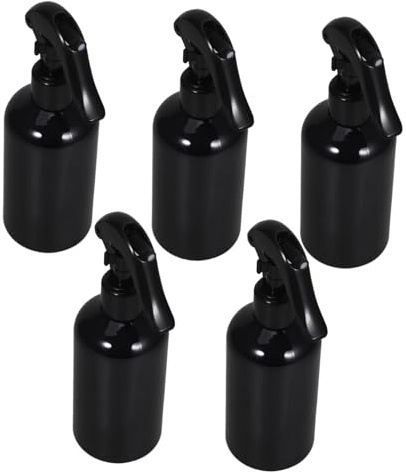 Hemobllo 5 piezas Botella Spray Plástico Resistente Pulverizador Agua Jardín Negro Ergonómico Fácil Recarga para Flores y Limpieza Doméstica
