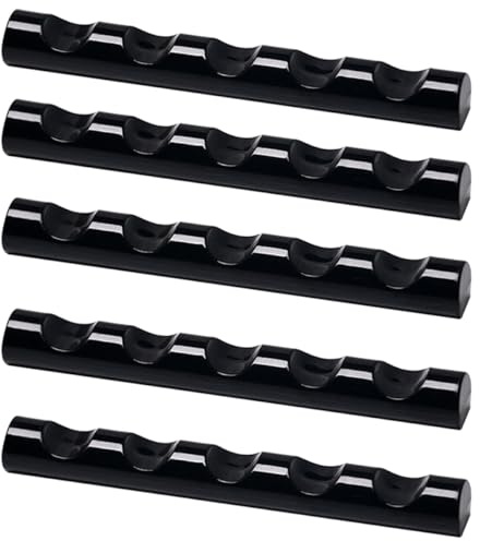 Toyvian Soporte 5 Rejillas para Negro de Plástico 5 Pinceles de Uñas para Evitar Desorden Diseño Cómodo Adecuado para Uso Profesional en Salones de Uñas
