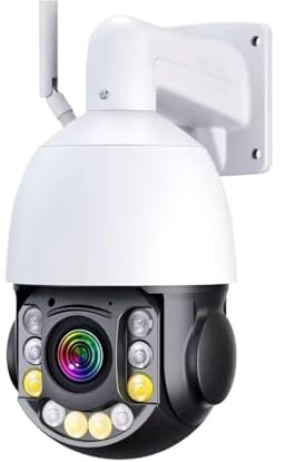BINGNU Telecamere di sicurezza, Telecamera IP PTZ 8MP 4K Wi-Fi Zoom 50X CCTV for esterni AI Allarme umano Speed ​​Dome Cam di sorveglianza a distanza IR 120M per la casa(8MP camera 32G)