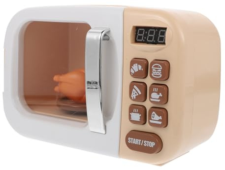 Mikinona Four à Micro-Ondes pour Garçon et Filles Miniature en Plastique, Décor Créatif pour Maison de Jeux, Accessoires Éducatifs pour Garçon Fille, Cuisine Petit Meuble Ludique