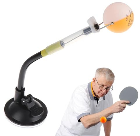 Genérico De Entrenador De - - Máquina De Pelota De Tenis De Mesa con Pinza De De Caucho, Altura Y Inclinación Ajustables, Dispositivo Fijo Duradero | Ideal para L