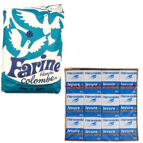T55 Bread Flour Colombe 1kg & Fresh Yeast 42g x 12